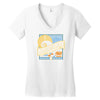halloween moon Women's V-Neck T-Shirt