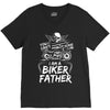 You Cant Scare Me I am Biker Father V-Neck Tee