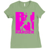 run harder gym workout Ladies Fitted T-Shirt