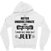 never underestimate an old man who was born in july Zipper Hoodie