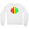 rasta skull and crossbones Crewneck Sweatshirt