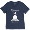 Princesses Are Born In September V-Neck Tee