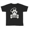 personalized paw halo Toddler T-shirt