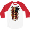 skull us flag 3/4 Sleeve Shirt