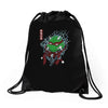 red oni ninja Drawstring Bags