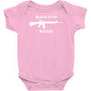 black guns matter m16 Baby Onesie