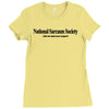 national sarcasm society funny t shirt college Ladies Fitted T-Shirt