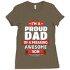 proud dad son Ladies Fitted T-Shirt