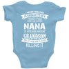 Super Cool Nana Of A Freaking Awesome Grandson Baby Onesie