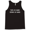 toes in sand drink in hand Tank Top