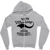 New Mommy 2018 Rokie Dept. Zipper Hoodie