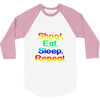 shoot eat sleep repeat gun 3/4 Sleeve Shirt