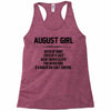August Girl Hated By Many Racerback Tank