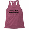 under new management just married Racerback Tank