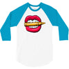 bullet in mouth 3/4 Sleeve Shirt
