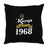 kings are born in 1968 Throw Pillow
