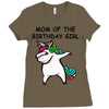 mom of the birthday girl Ladies Fitted T-Shirt