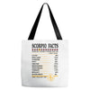 Scorpio Facts Zodiac Tote Bags