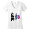 Black Bear Metal Artistshot Women's V-Neck T-Shirt