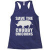 save the chubby unicorns Racerback Tank