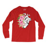 Heart And Flowers Long Sleeve Shirts