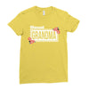 blessed grandma with flower white color Ladies Fitted T-Shirt