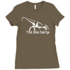t rex hates push ups Ladies Fitted T-Shirt