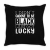 i didn't choose to be black Throw Pillow