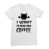 coffee drinkers Ladies Fitted T-Shirt