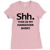 shh my hangover t shirt funny beer college drunk s 3xl Ladies Fitted T-Shirt