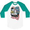 beer eagle graphic 3/4 Sleeve Shirt
