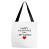 happy valentine day honey Tote Bags