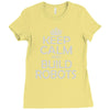 keep calm and build robots in any color Ladies Fitted T-Shirt