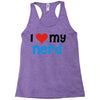 i love my nerd Racerback Tank