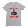 gaming hold and play Ladies Fitted T-Shirt
