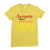 awesome since november 1970 Ladies Fitted T-Shirt