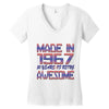 made in 1967 50 years of being awesome Women's V-Neck T-Shirt