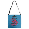 keep calm and where's carl tshirt the walking zombie tee apocalypes fu Adjustable Strap Totes