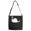 apatosaurus white Adjustable Strap Totes