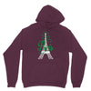 paris script eiffel tower french france Hoodie