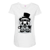 steampunk panda Maternity Scoop Neck T-shirt