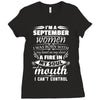I Am A September Women Ladies Fitted T-Shirt