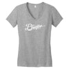 brooklyn script nyc new york city baseball jersey Women's V-Neck T-Shirt