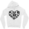 cat love paw Zipper Hoodie