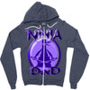 ninja dad Zipper Hoodie