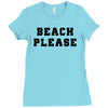 Beach Please Ladies Fitted T-Shirt