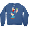 popeye spinach retro mens funny Crewneck Sweatshirt