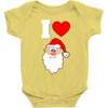 i love santa noel Baby Bodysuit