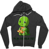 ninja diet (green) Zipper Hoodie