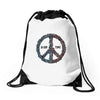 peace in our time vectorized Drawstring Bags